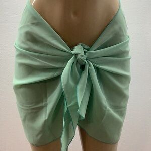 Zuliana lettuce trim tie sarong Made in USA. New With Tags